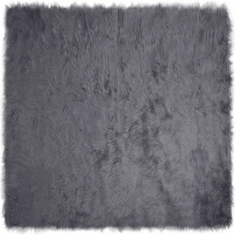 Vidaxl Kunstschaffellteppich Tafalla Anthrazit 120 x 120 cm