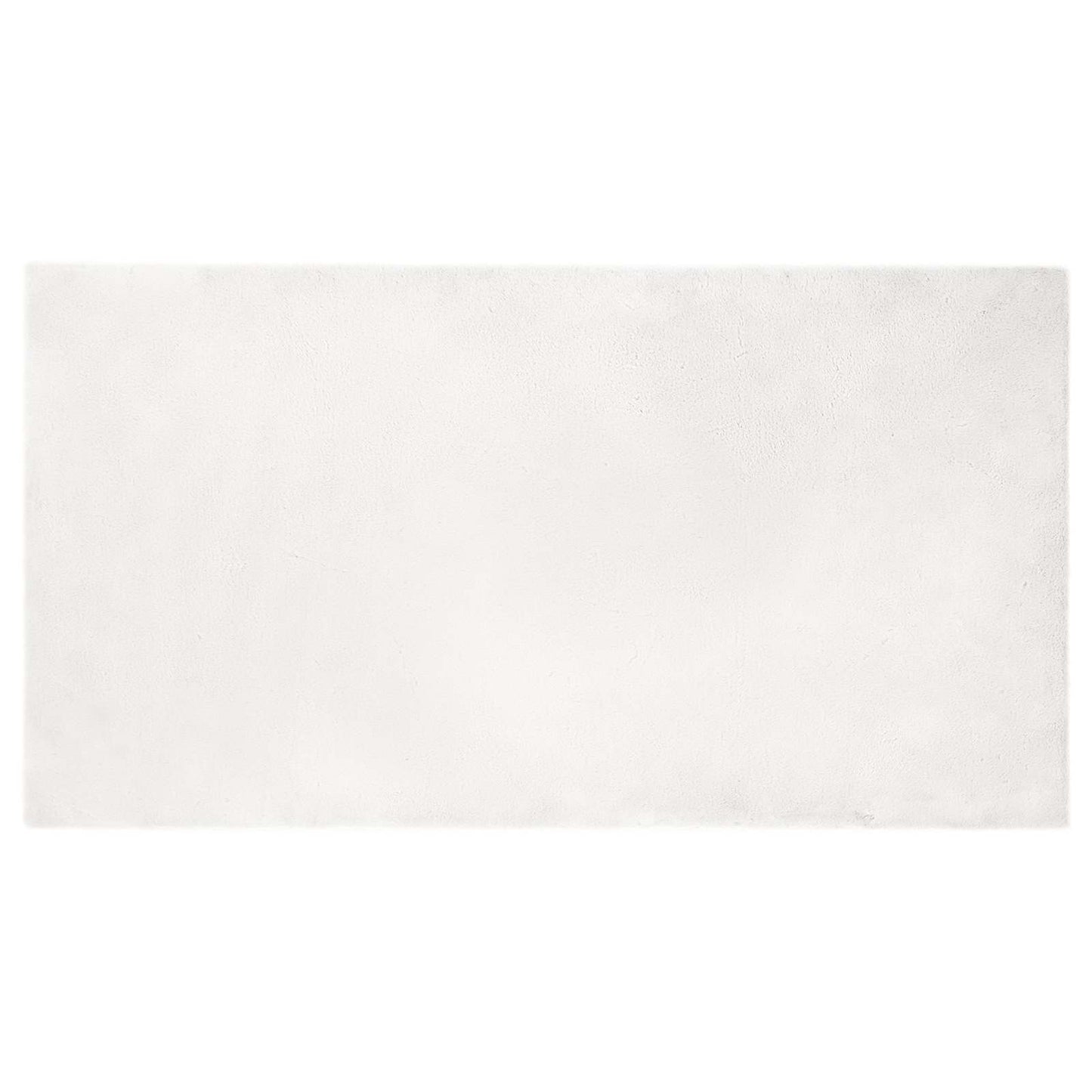 VidaXL Kunstkaninchenfell-Teppich, geölt, weiß, 60 x 110 cm, Polyester