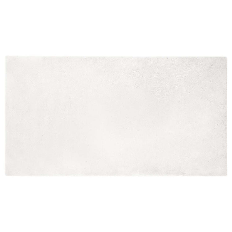 VidaXL Kunstkaninchenfell-Teppich, geölt, weiß, 60 x 110 cm, Polyester