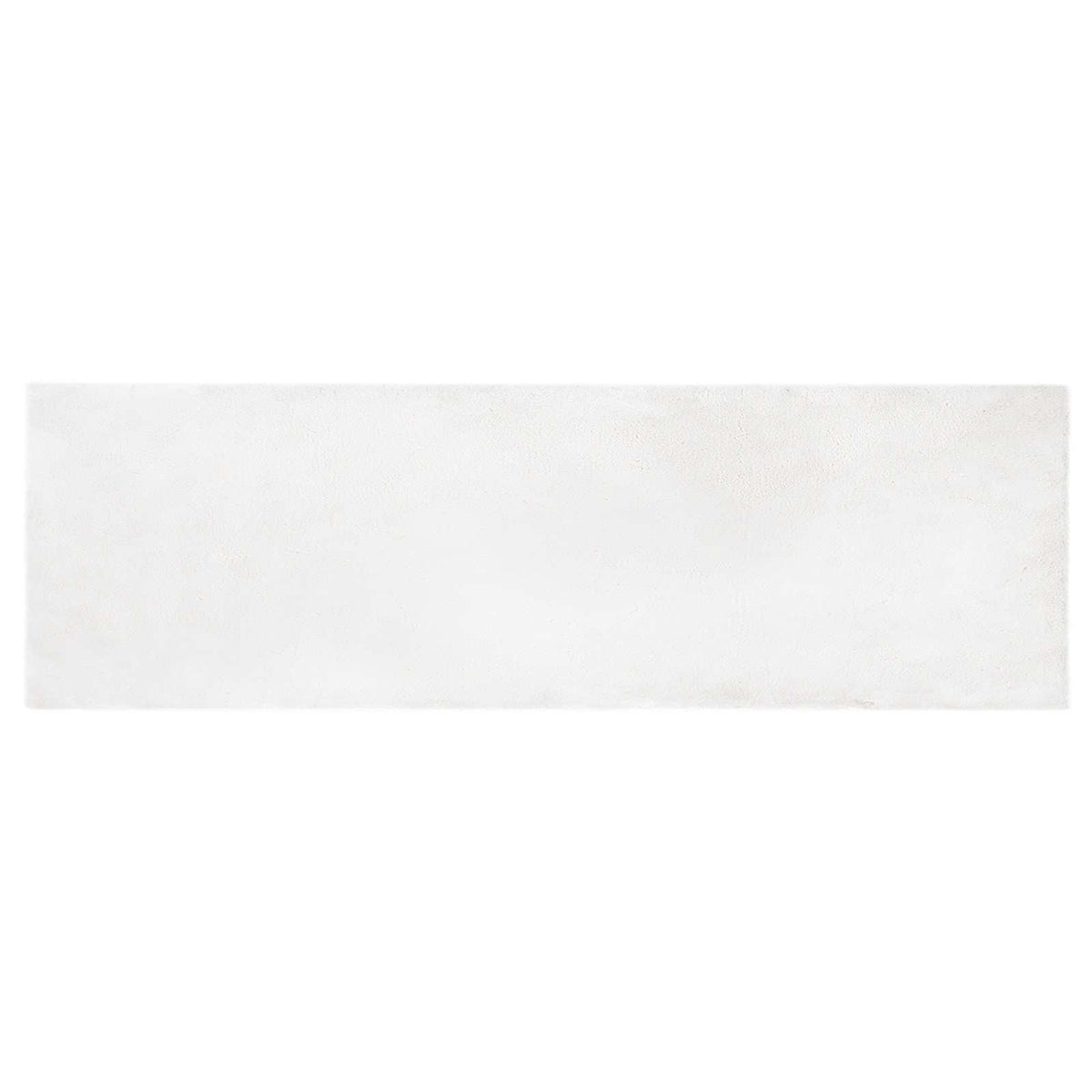 VidaXL Kunstkaninchenfell-Teppich, geölt, weiß, 80 x 250 cm, Polyester