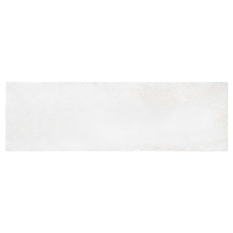 VidaXL Kunstkaninchenfell-Teppich, geölt, weiß, 80 x 250 cm, Polyester