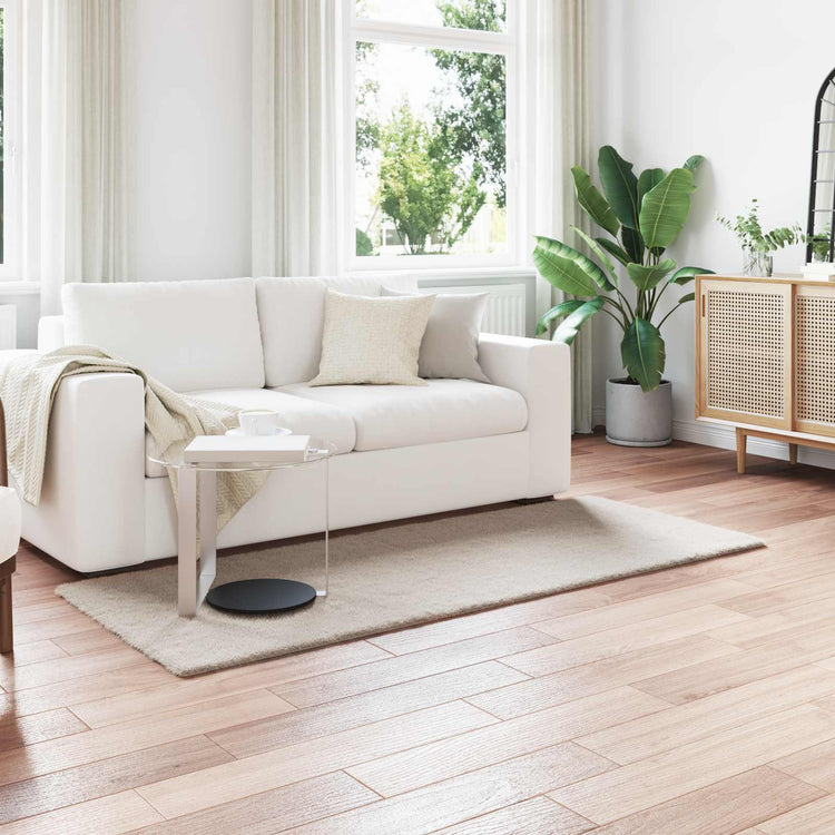 VidaXL Kunstkaninchenfell-Teppich, geölt, beige, 80 x 200 cm, Polyester