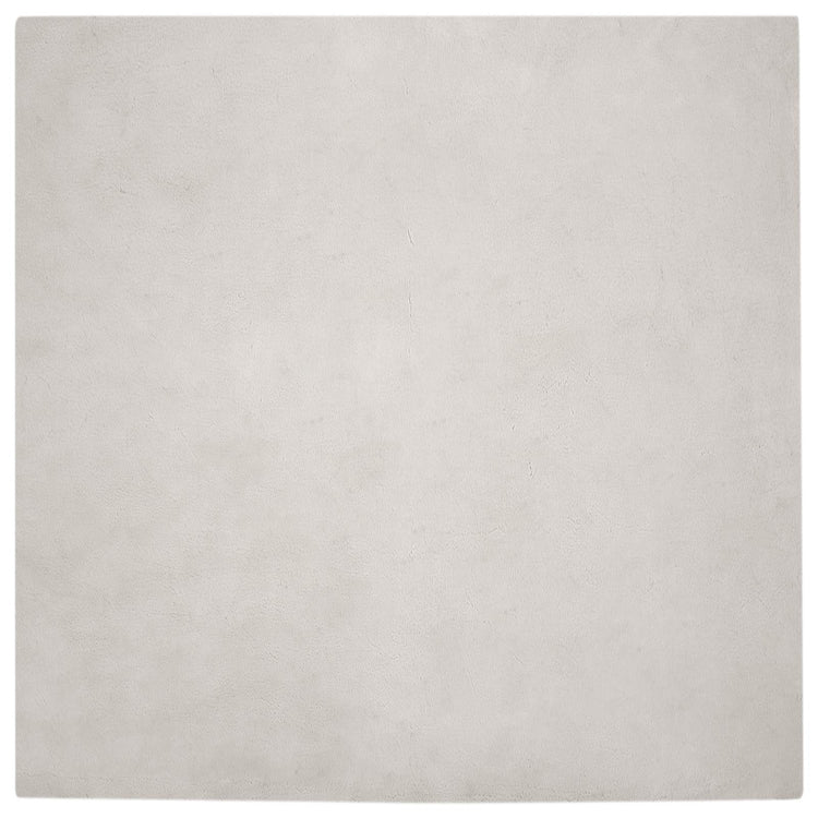 VidaXL Kunstkaninchenfell-Teppich, geölt, beige, 160 x 160 cm, Polyester