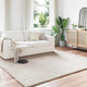 VidaXL Kunstkaninchenfell-Teppich, geölt, beige, 200 x 200 cm, Polyester