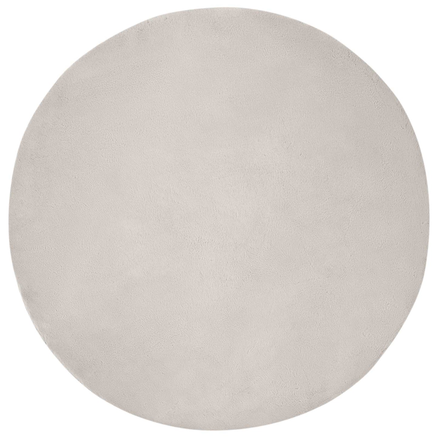 Vidaxl Kunstkaninchenfell-Teppich, geölt, beige, ø 80 cm, Polyester