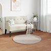 VidaXL Kunstkaninchenfell-Teppich, geölt, beige, ø 100 cm, Polyester