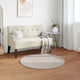 VidaXL Kunstkaninchenfell-Teppich, geölt, beige, ø 120 cm, Polyester