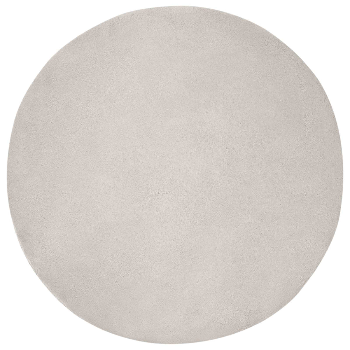 Vidaxl Kunstkaninchenfell-Teppich, geölt, beige, ø 160 cm, Polyester