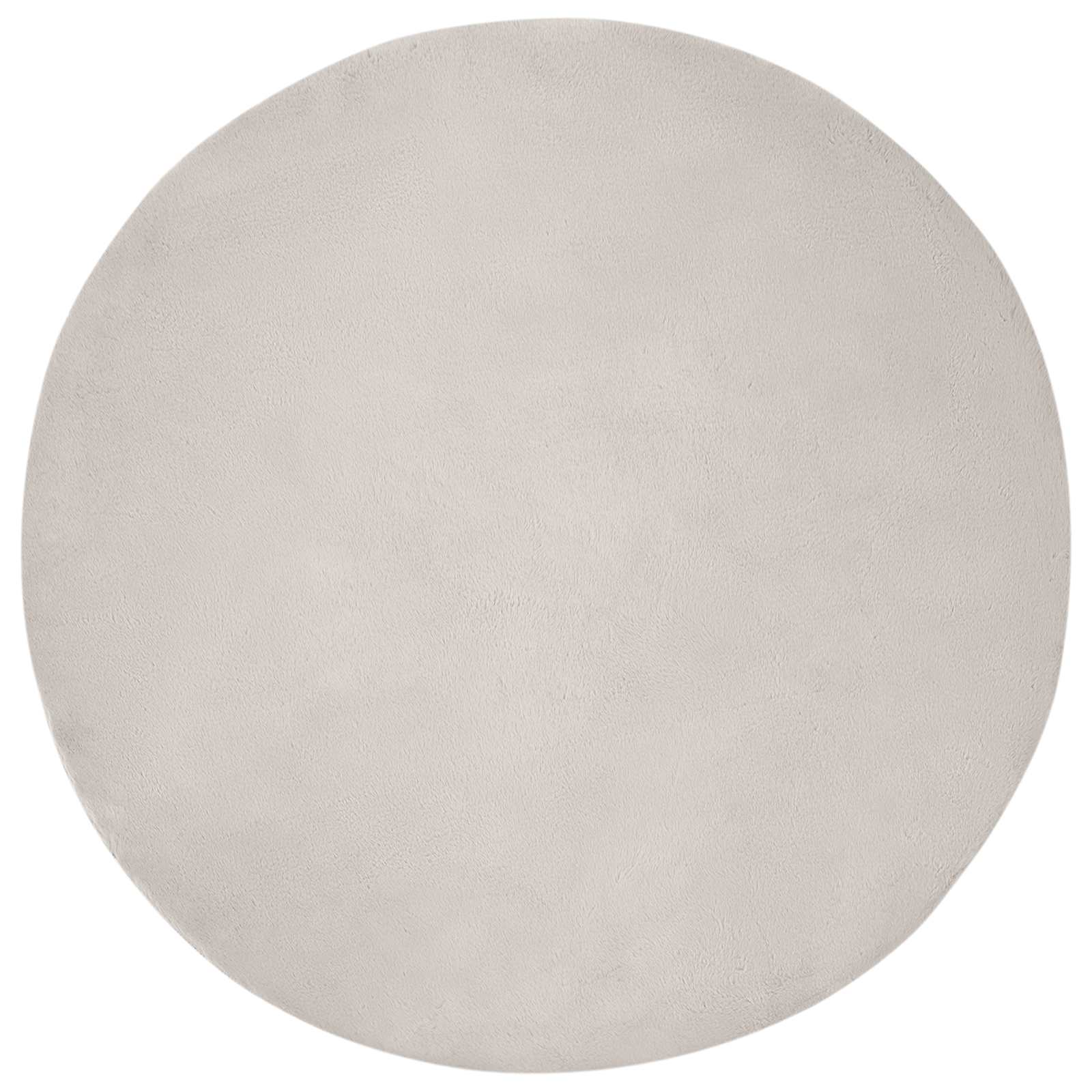 Vidaxl Kunstkaninchenfell-Teppich, geölt, beige, ø 160 cm, Polyester
