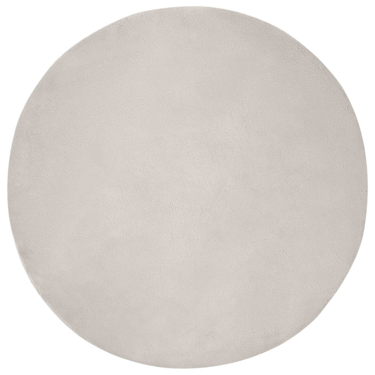 Vidaxl Kunstkaninchenfell-Teppich, geölt, beige, ø 160 cm, Polyester