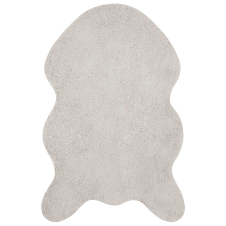 VidaXL Kunstkaninchenfell-Teppich, geölt, beige, 50 x 80 cm, Polyester