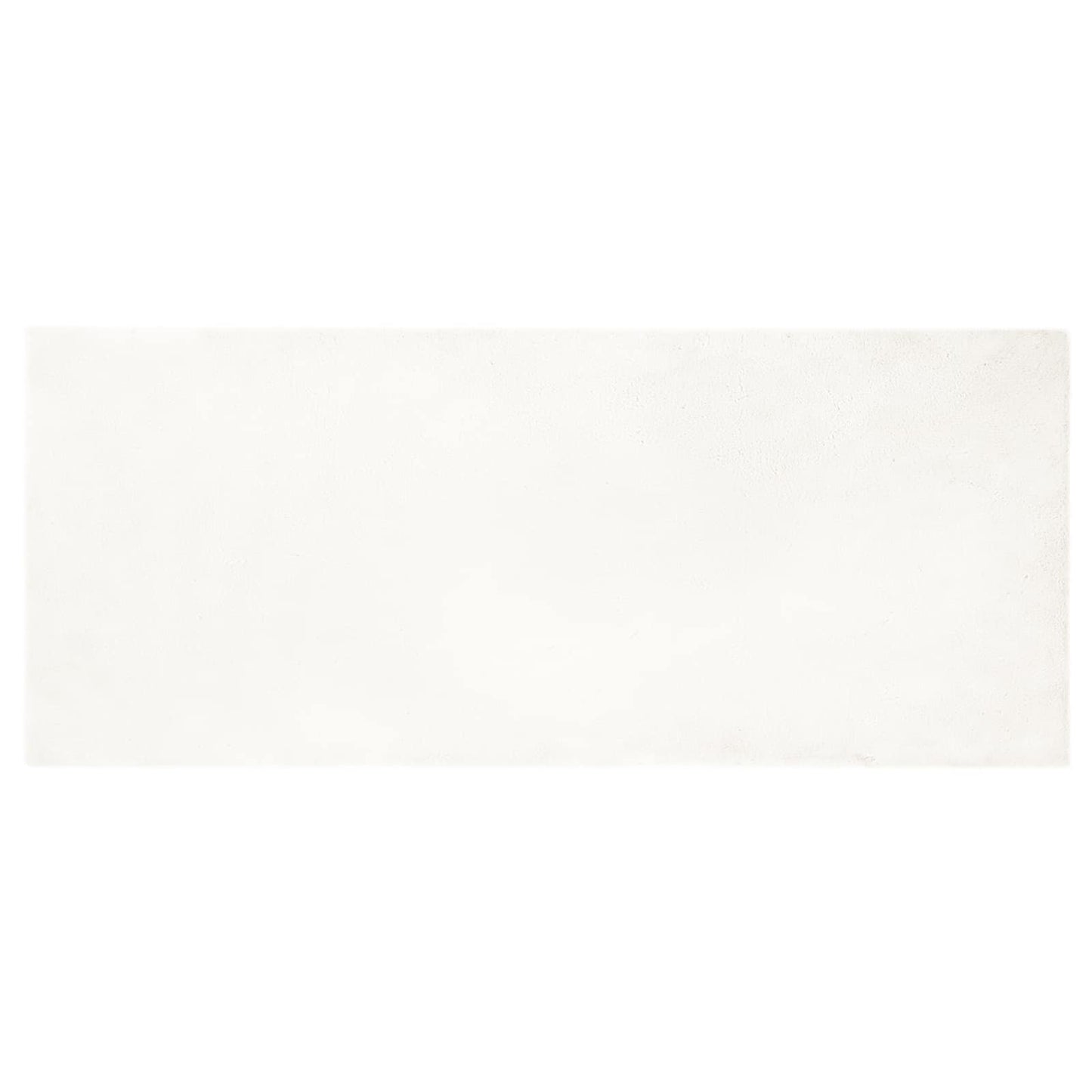 VidaXL Kunstkaninchenfell-Teppich, geölt, cremefarben, 80 x 200 cm, Polyester