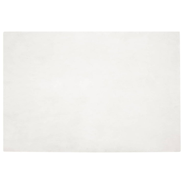 VidaXL Kunstkaninchenfell-Teppich, geölt, cremefarben, 120 x 170 cm, Polyester
