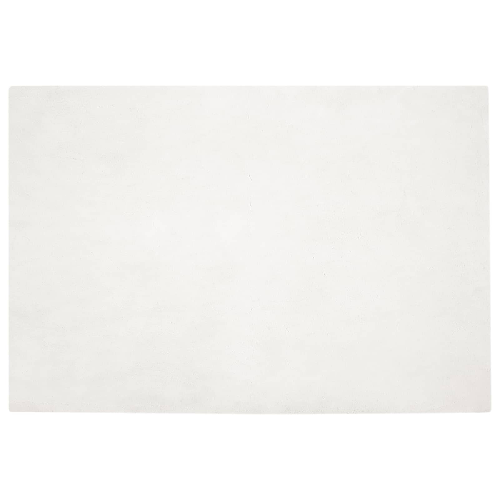 VidaXL Kunstkaninchenfell-Teppich, geölt, cremefarben, 140 x 200 cm, Polyester