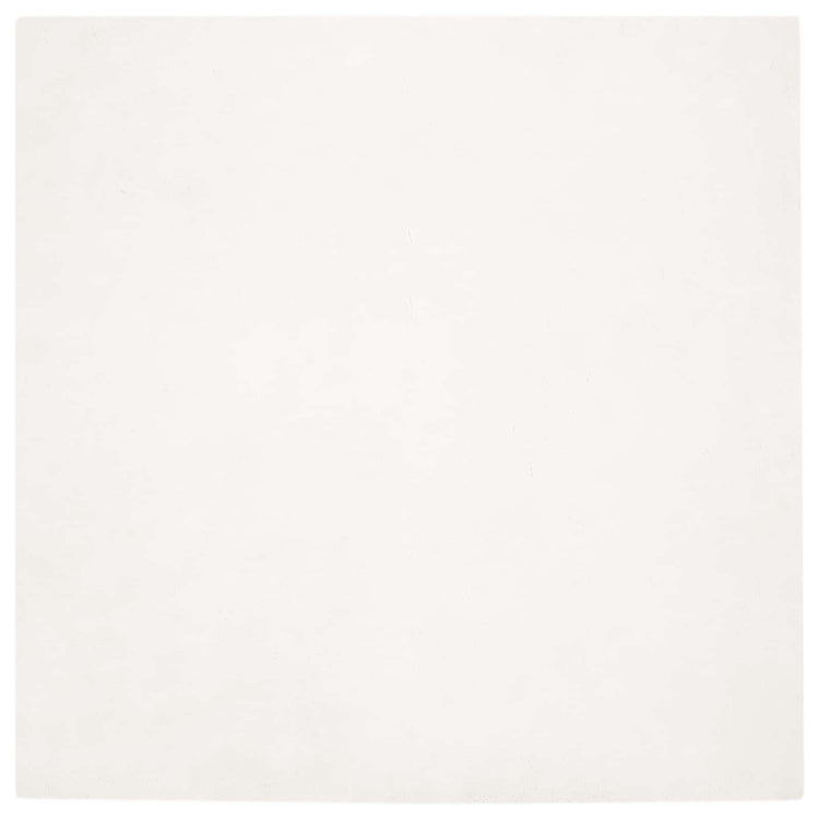 VidaXL Kunstkaninchenfell-Teppich, geölt, cremefarben, 120 x 120 cm, Polyester