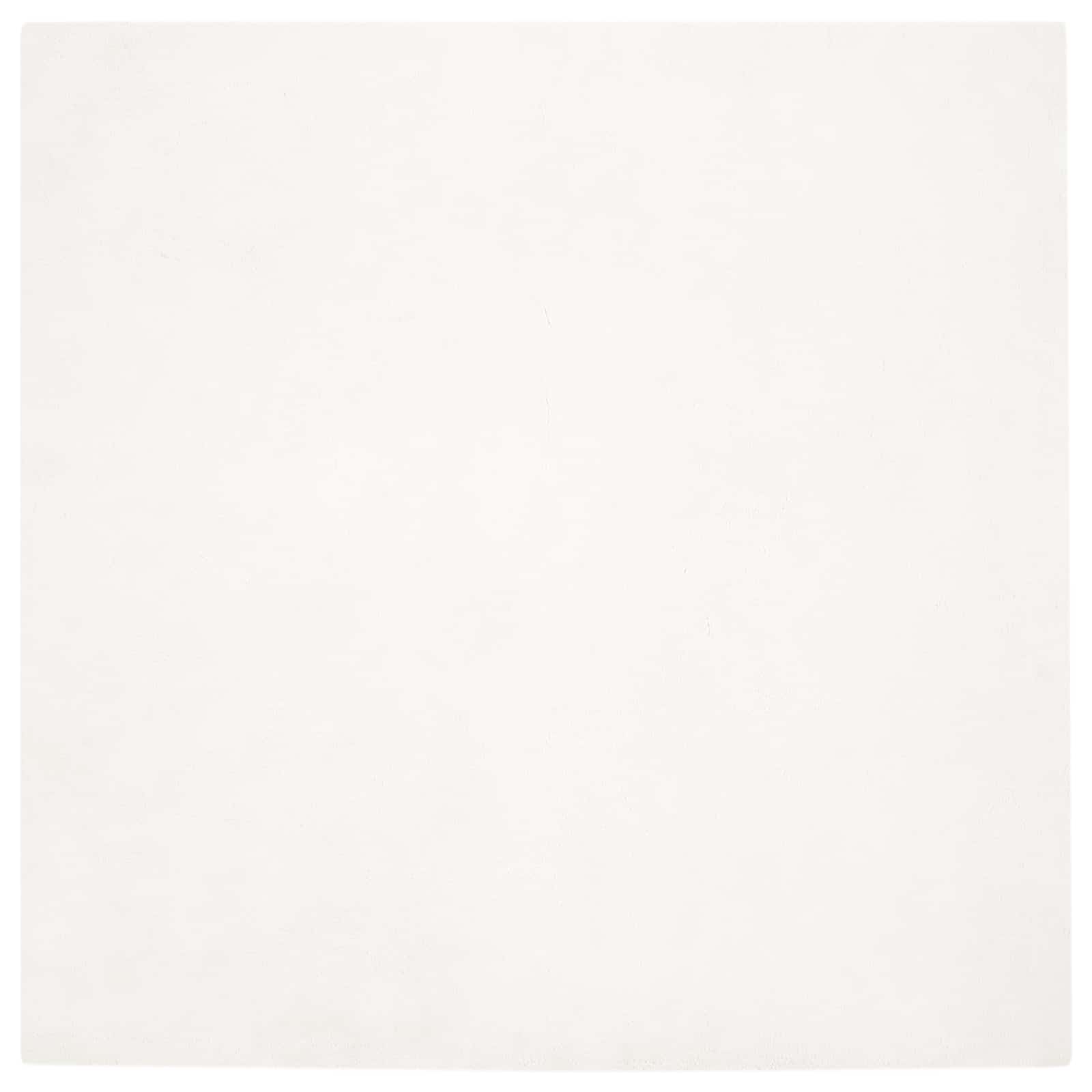 VidaXL Kunstkaninchenfell-Teppich, geölt, cremefarben, 200 x 200 cm, Polyester