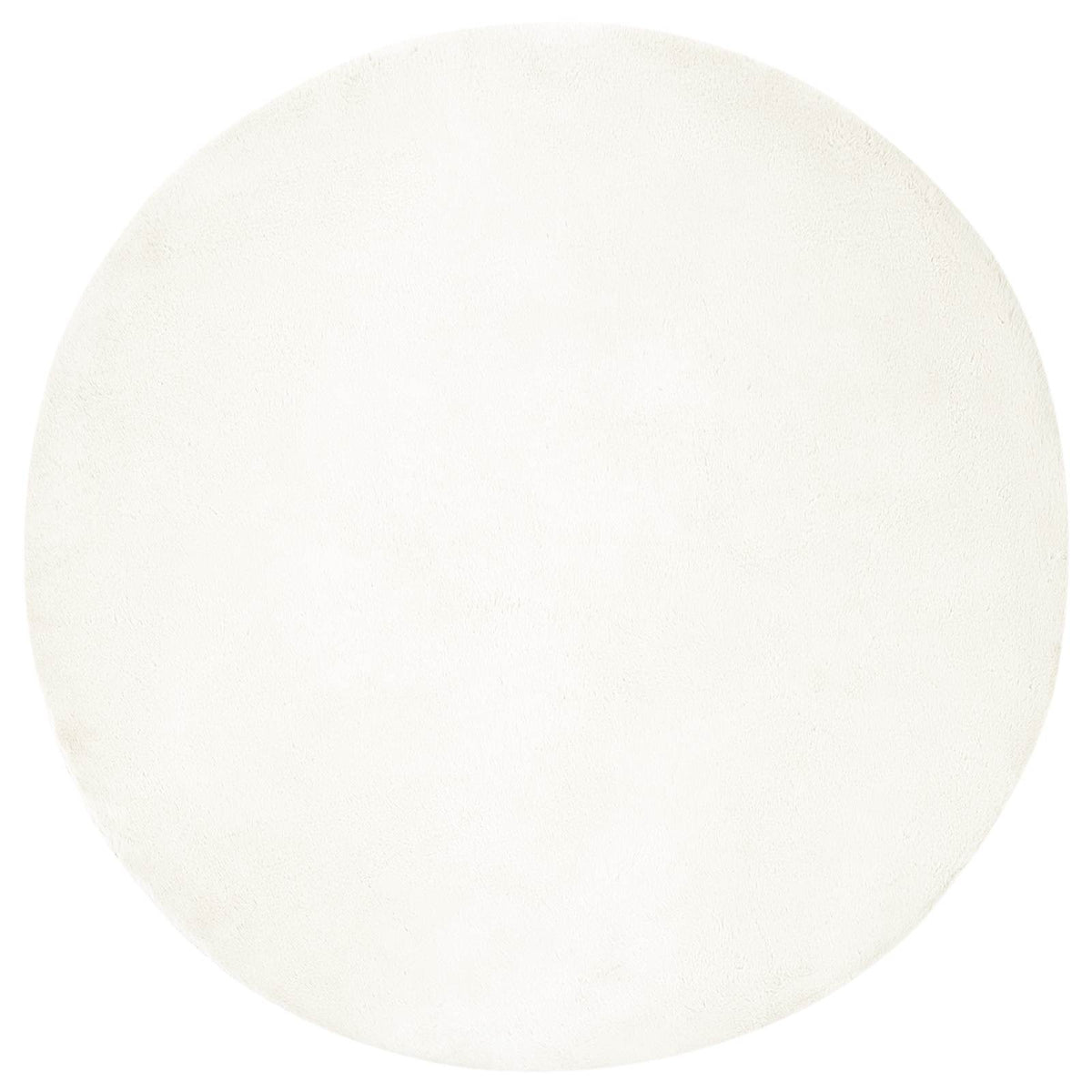VidaXL Kunstkaninchenfell-Teppich, geölt, cremefarben, ø 120 cm, Polyester