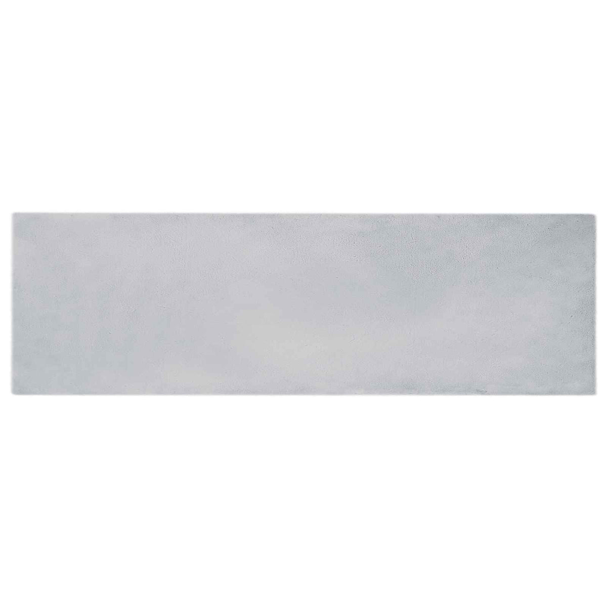 VidaXL Kunstkaninchenfell-Teppich, grau, 80 x 250 cm, Polyester