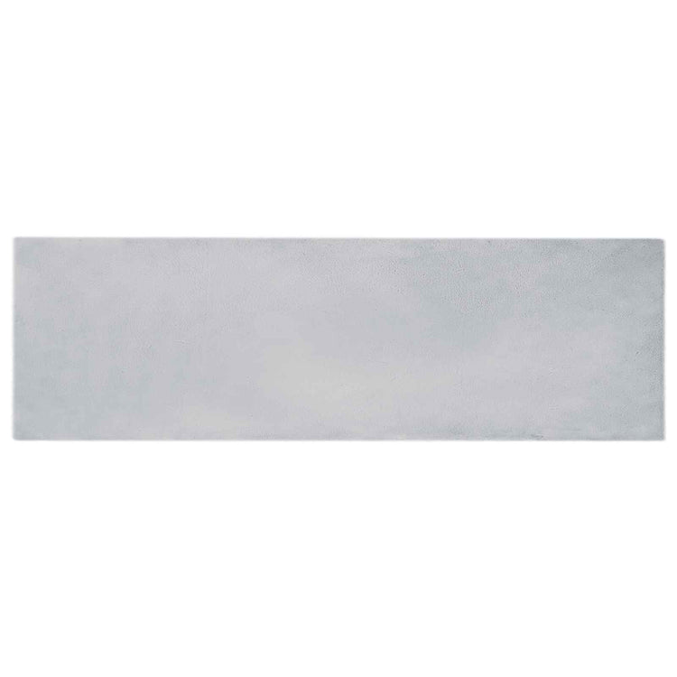 VidaXL Kunstkaninchenfell-Teppich, grau, 80 x 250 cm, Polyester