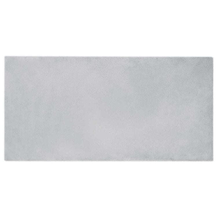 VidaXL Kunstkaninchenfell-Teppich, grau, 100 x 200 cm, Polyester