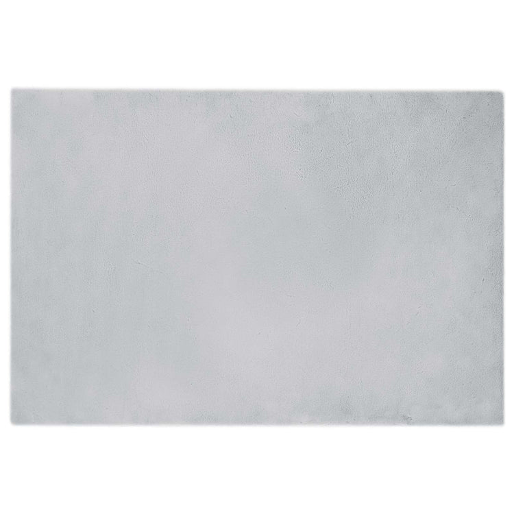 VidaXL Kunstkaninchenfell-Teppich, grau, 120 x 170 cm, Polyester