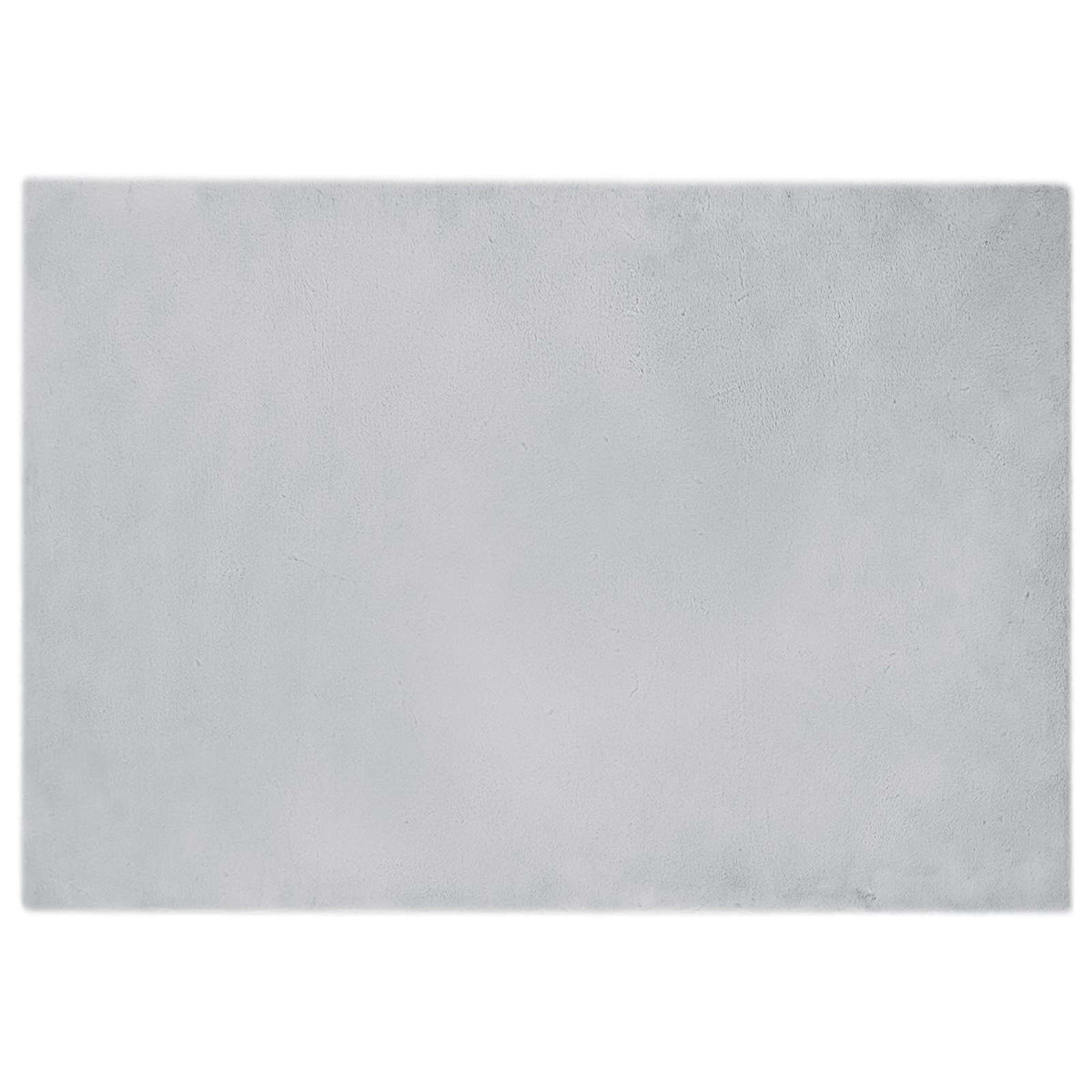 VidaXL Kunstkaninchenfell-Teppich, grau, 140 x 200 cm, Polyester