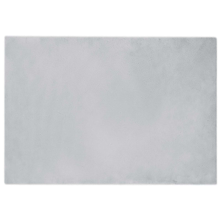 VidaXL Kunstkaninchenfell-Teppich, grau, 140 x 200 cm, Polyester
