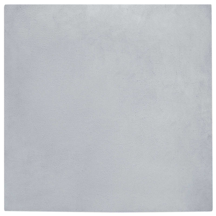VidaXL Kunstkaninchenfell-Teppich, grau, 120 x 120 cm, Polyester