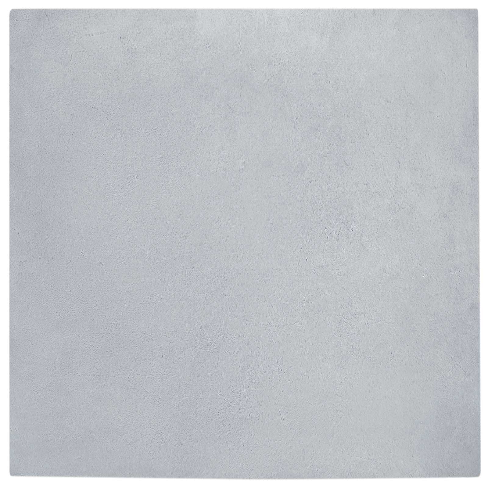 VidaXL Kunstkaninchenfell-Teppich, grau, 160 x 160 cm, Polyester