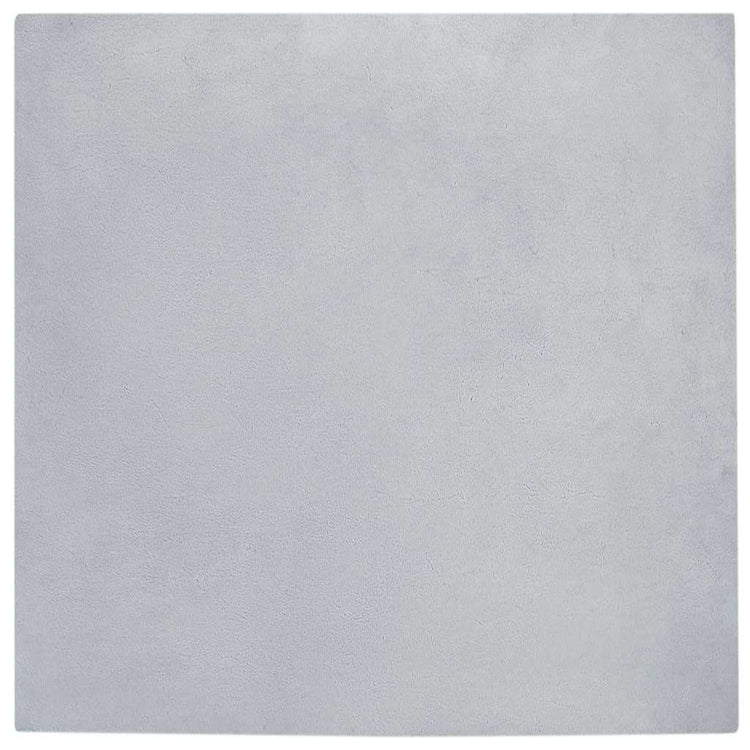 VidaXL Kunstkaninchenfell-Teppich, grau, 200 x 200 cm, Polyester