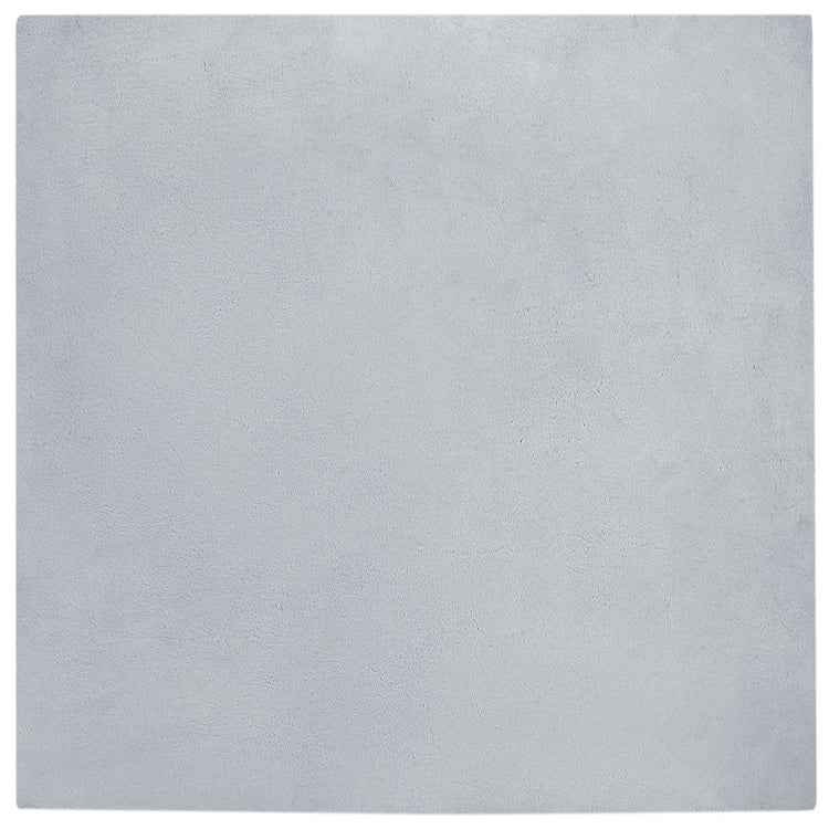 VidaXL Kunstkaninchenfell-Teppich, grau, 240 x 240 cm, Polyester