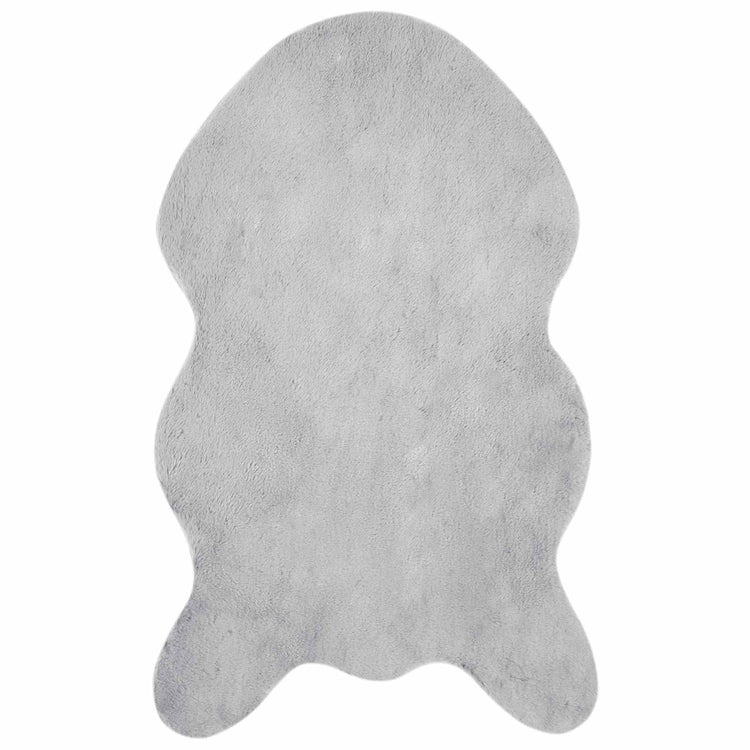 VidaXL Kunstkaninchenfell-Teppich, geölt, grau, 50 x 80 cm, Polyester