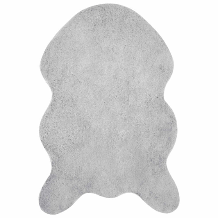 VidaXL Kunstkaninchenfell-Teppich, geölt, grau, 60 x 90 cm, Polyester