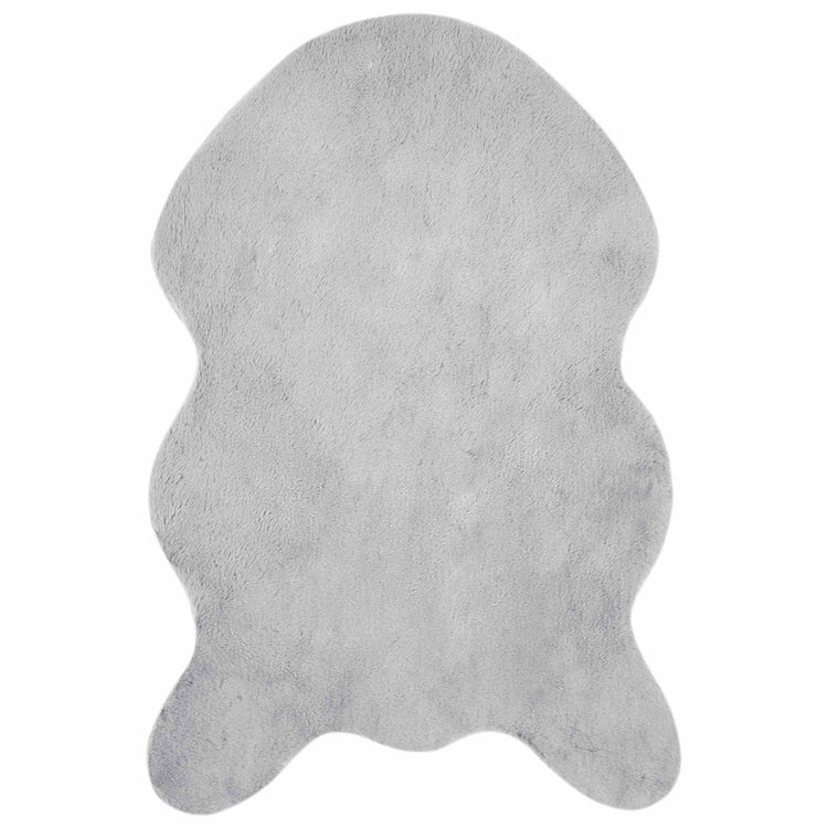 VidaXL Kunstkaninchenfell-Teppich, grau, 80 x 120 cm, Polyester