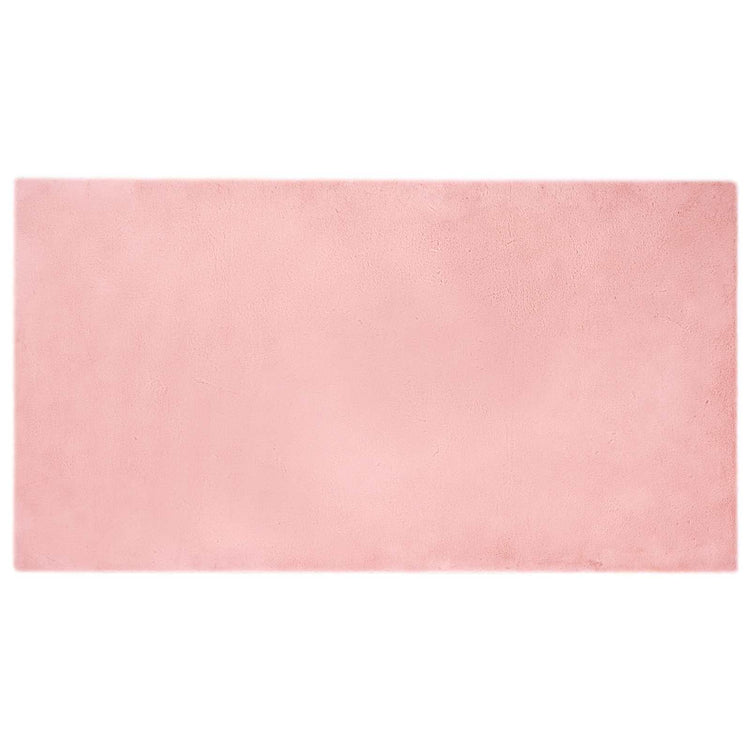 VidaXL Kunstkaninchenfell-Teppich, geöltes Rosa, 60 x 110 cm, Polyester