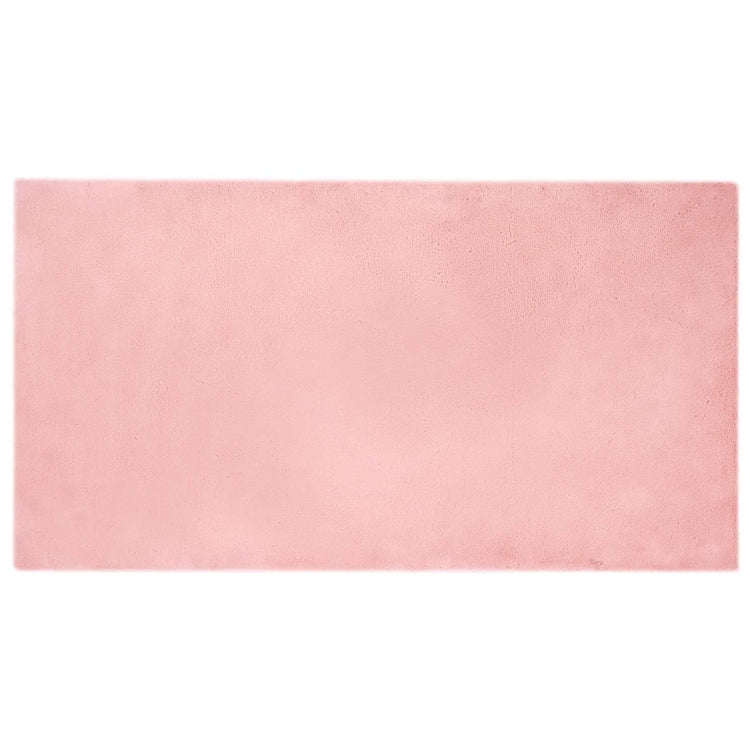 VidaXL Kunstkaninchenfell-Teppich, geöltes Rosa, 80 x 150 cm, Polyester