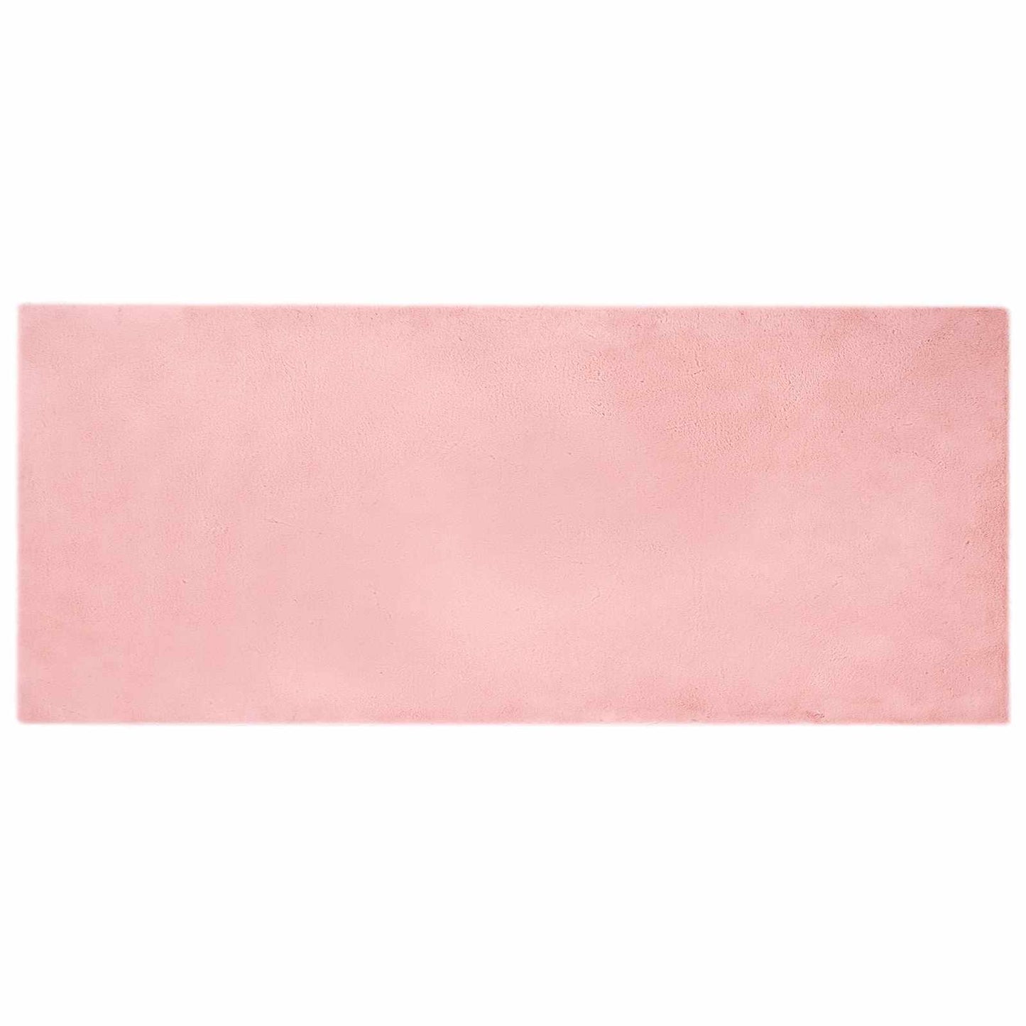 VidaXL Kunstkaninchenfell-Teppich, geölt, rosa, 80 x 200 cm, Polyester