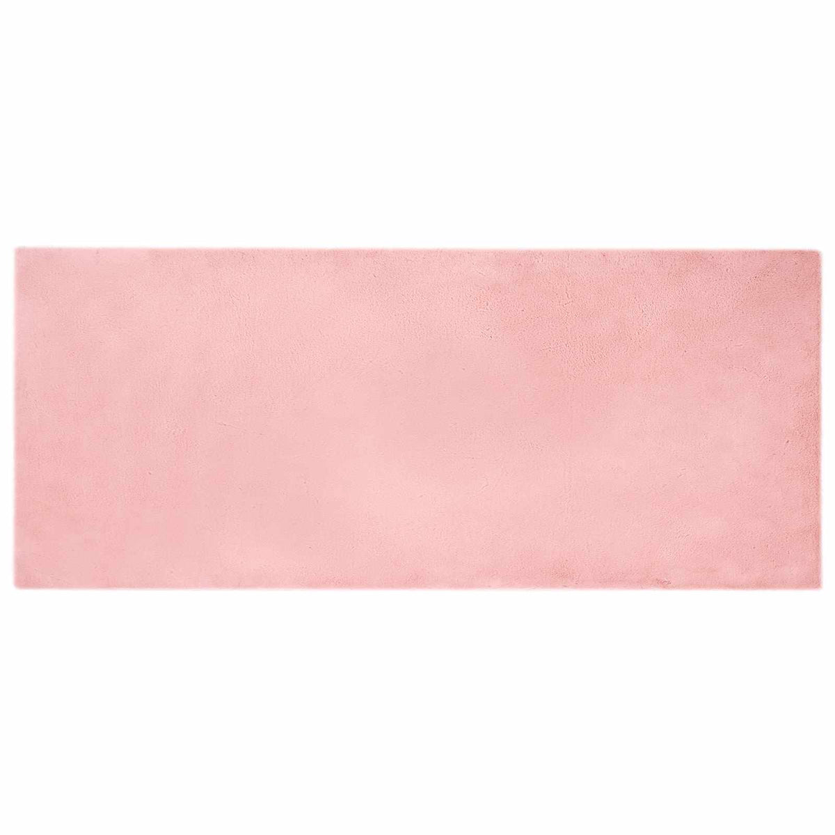 VidaXL Kunstkaninchenfell-Teppich, geölt, rosa, 80 x 200 cm, Polyester