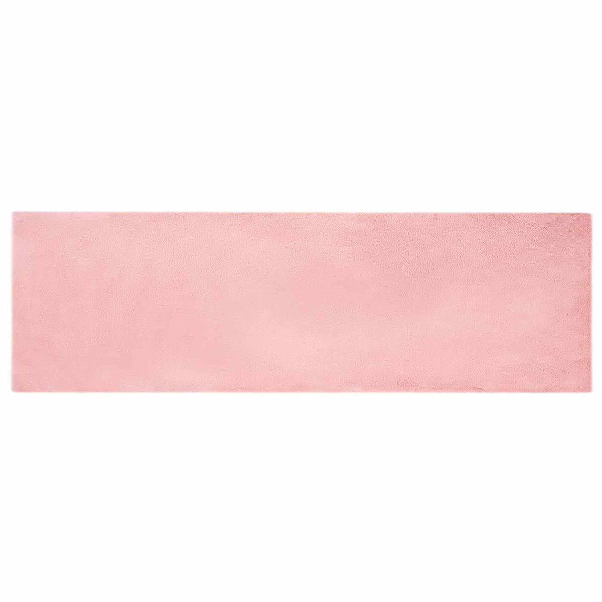 VidaXL Kunstkaninchenfell-Teppich, geölt, rosa, 80 x 250 cm, Polyester
