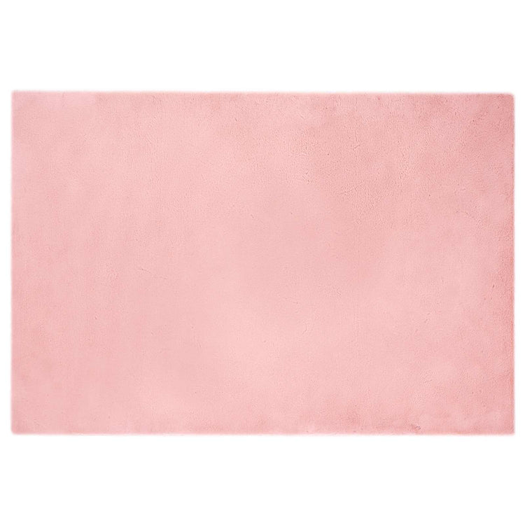 Vidaxxl Kunstkaninchenfell-Teppich, geöltes Rosa, 120 x 170 cm, Polyester