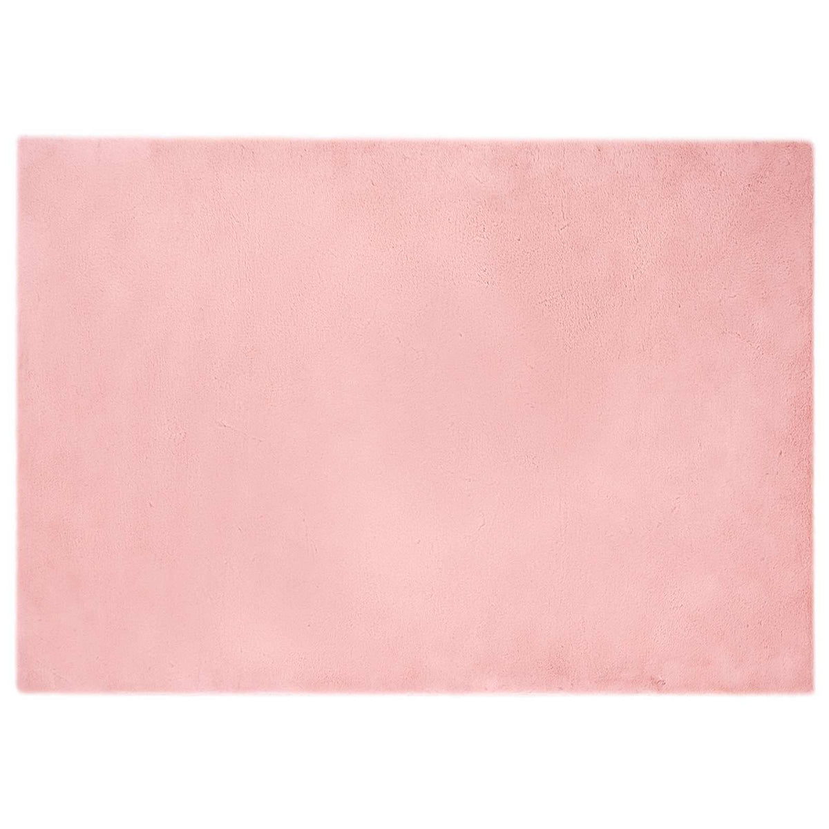 VidaXL Kunstkaninchenfell-Teppich, geöltes Rosa, 140 x 200 cm, Polyester