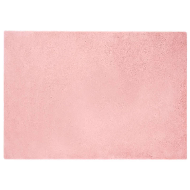 VidaXL Kunstkaninchenfell-Teppich, geöltes Rosa, 160 x 230 cm, Polyester