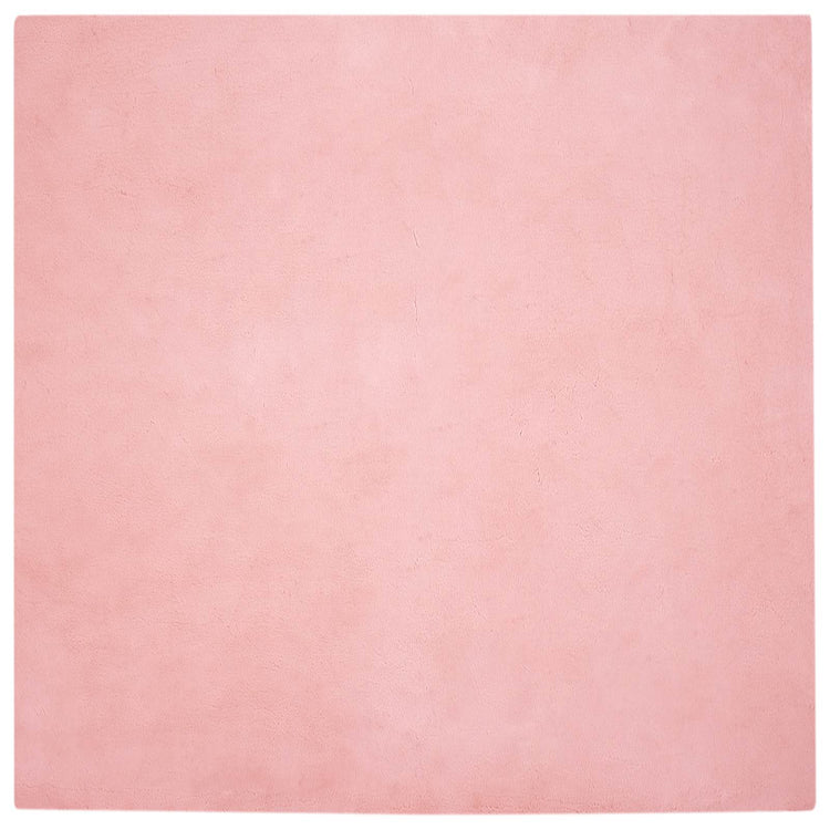 VidaXL Kunstkaninchenfell-Teppich, geöltes Rosa, 240 x 240 cm, Polyester