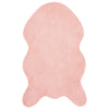 VidaXL Kunstkaninchenfell-Teppich, geölt, rosa, 50 x 80 cm, Polyester