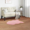 VidaXL Kunstkaninchenfell-Teppich, geölt, rosa, 80 x 120 cm, Polyester