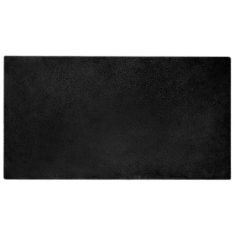 VidaXL Kunstkaninchenfell-Teppich, geölt, schwarz, 60 x 110 cm, Polyester