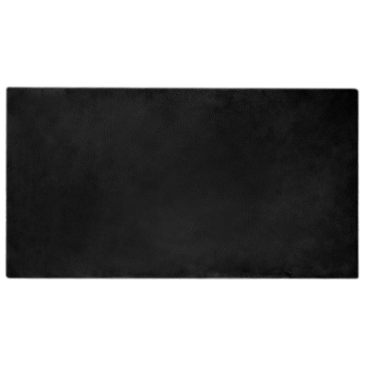 VidaXL Kunstkaninchenfell-Teppich, geölt, schwarz, 80 x 150 cm, Polyester