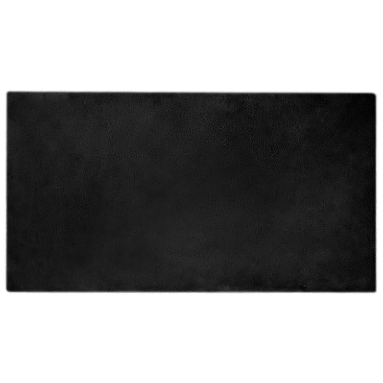 VidaXL Kunstkaninchenfell-Teppich, geölt, schwarz, 80 x 150 cm, Polyester