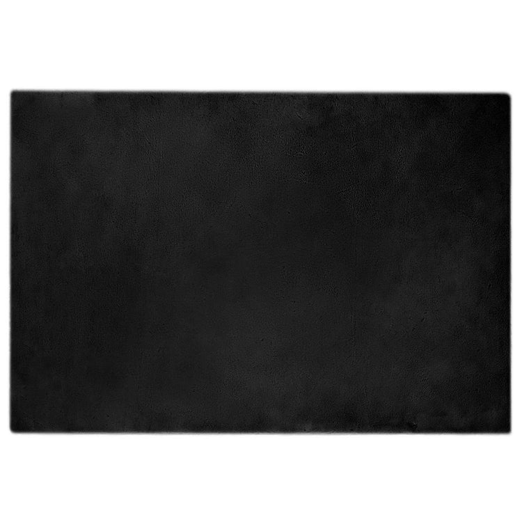 VidaXL Kunstkaninchenfell-Teppich, geölt, schwarz, 120 x 170 cm, Polyester