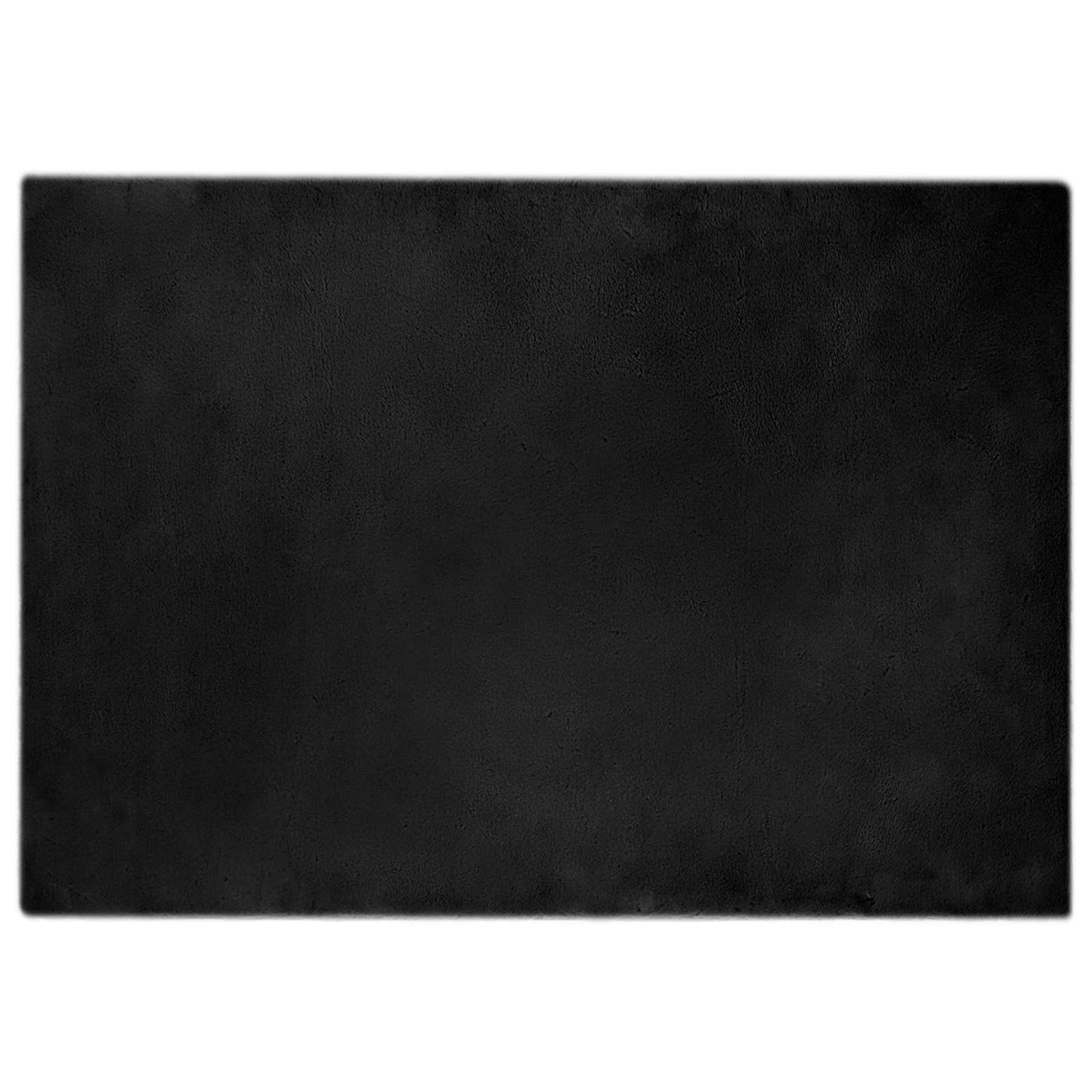 VidaXL Kunstkaninchenfellteppich Olite schwarz 160 x 230 cm Polyester